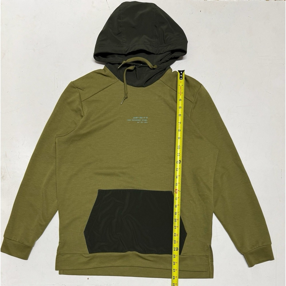 Nike Dri Fit Q5 Men's‎ Medium Fleece Hoodie Green Pockets